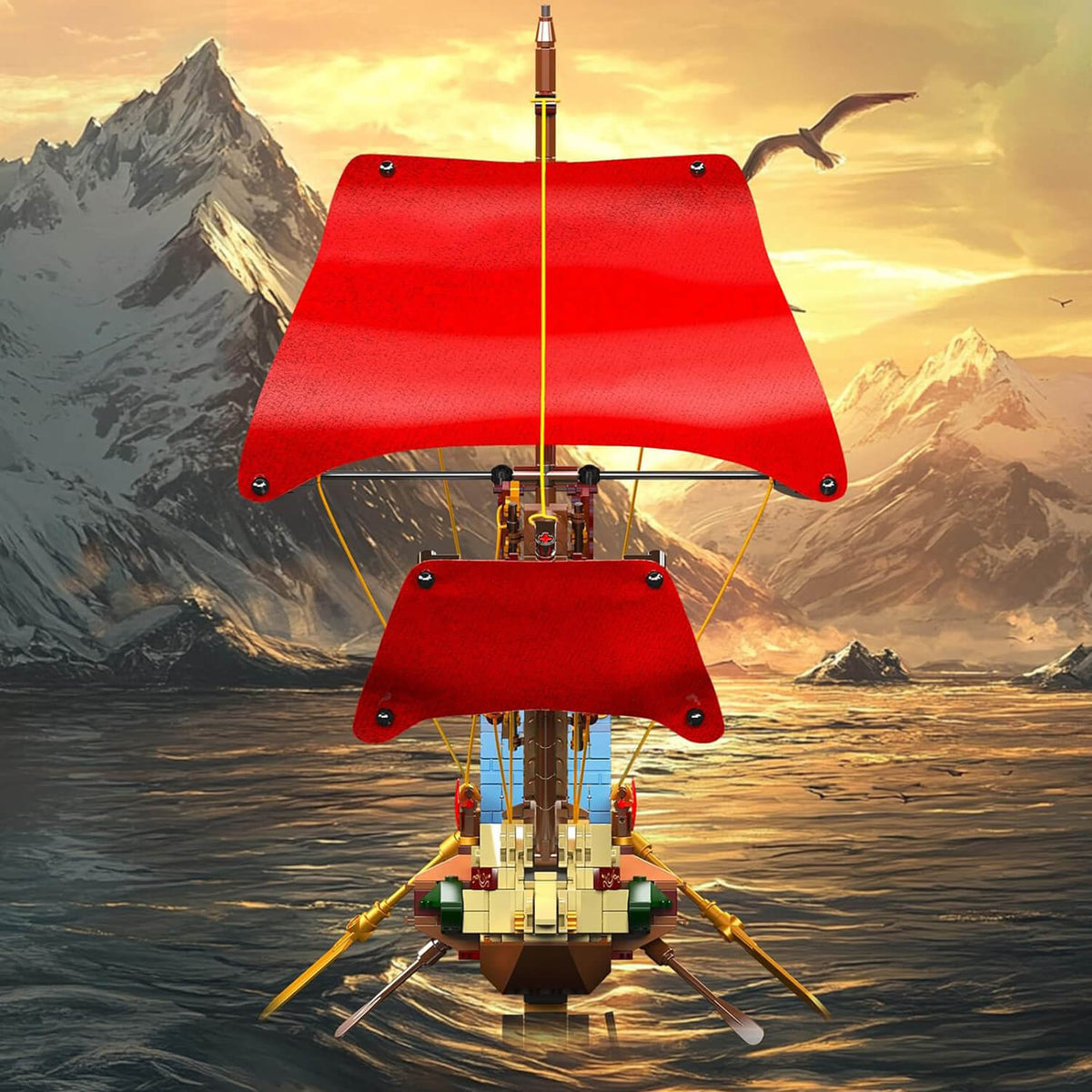 Mould King 10156 - Viking Longship War Raider - vue 4 | Power Blockz