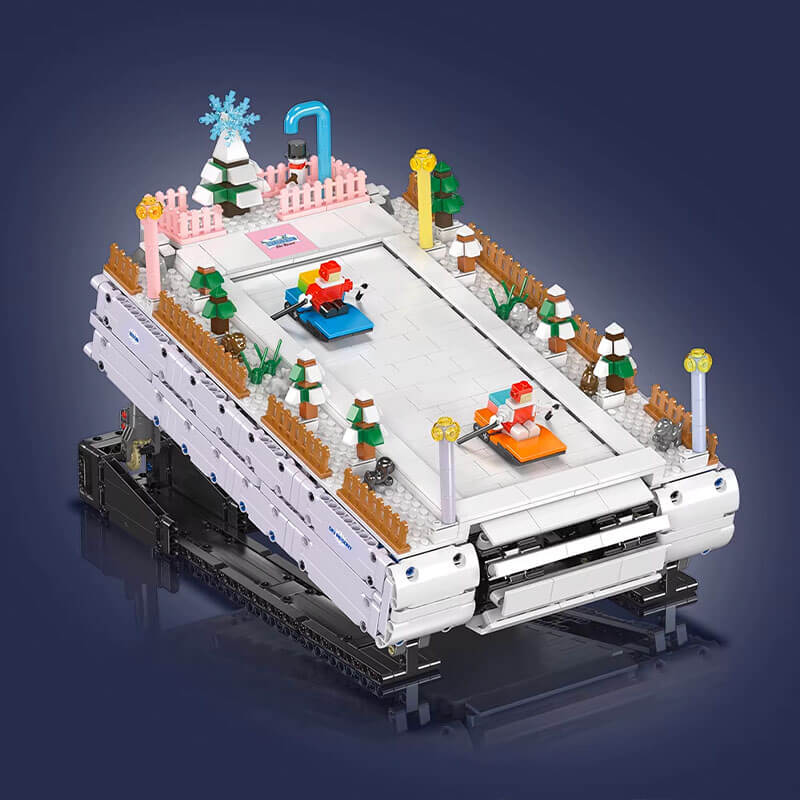 Mould King 10158 - Motorized Ski Resort - vue 4 | Power Blockz