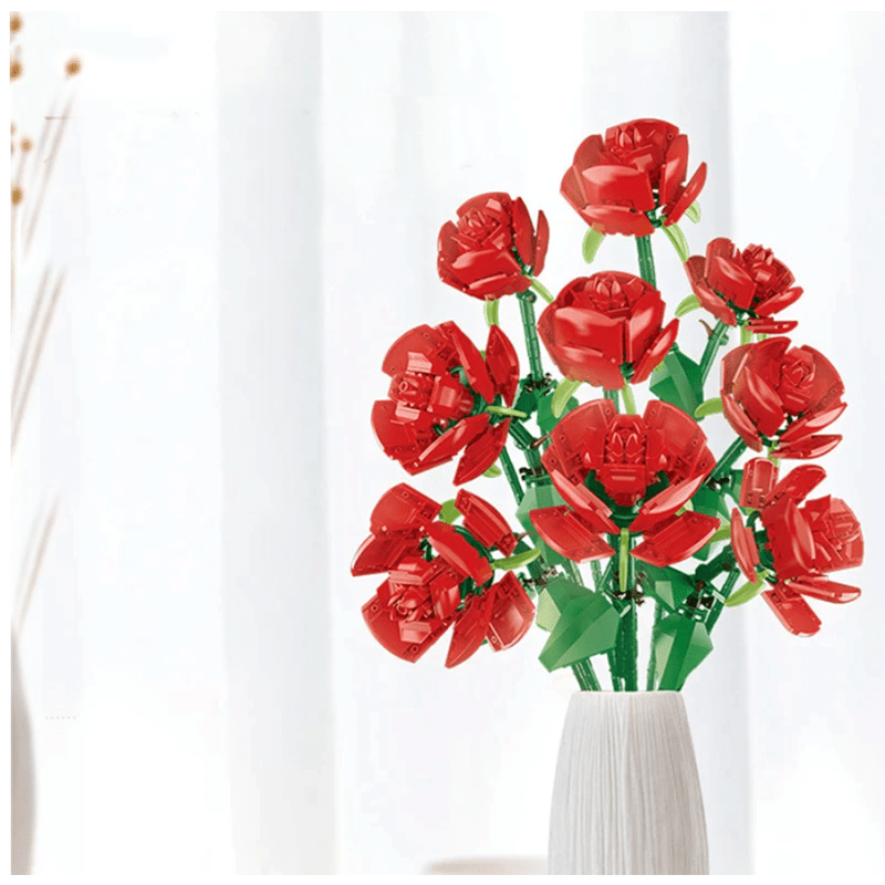 LaiXiaoBei Roses - Bouquet of Nine Red Roses - vue 3 | Power Blockz