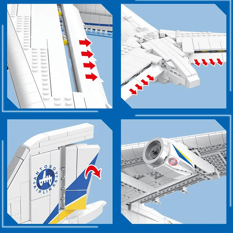 Jiestar 57014 - Antonov 225 With Stand - vue 2 | Power Blockz