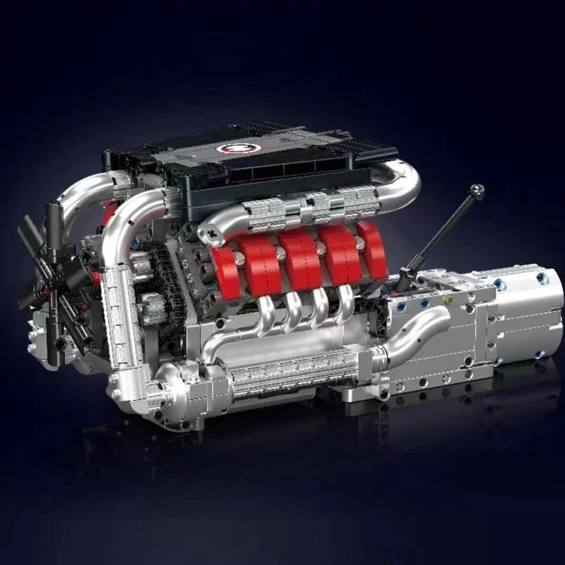 Mould King 10203 - M8 Twin-Turbocharged V8 - vue 7 | Power Blockz