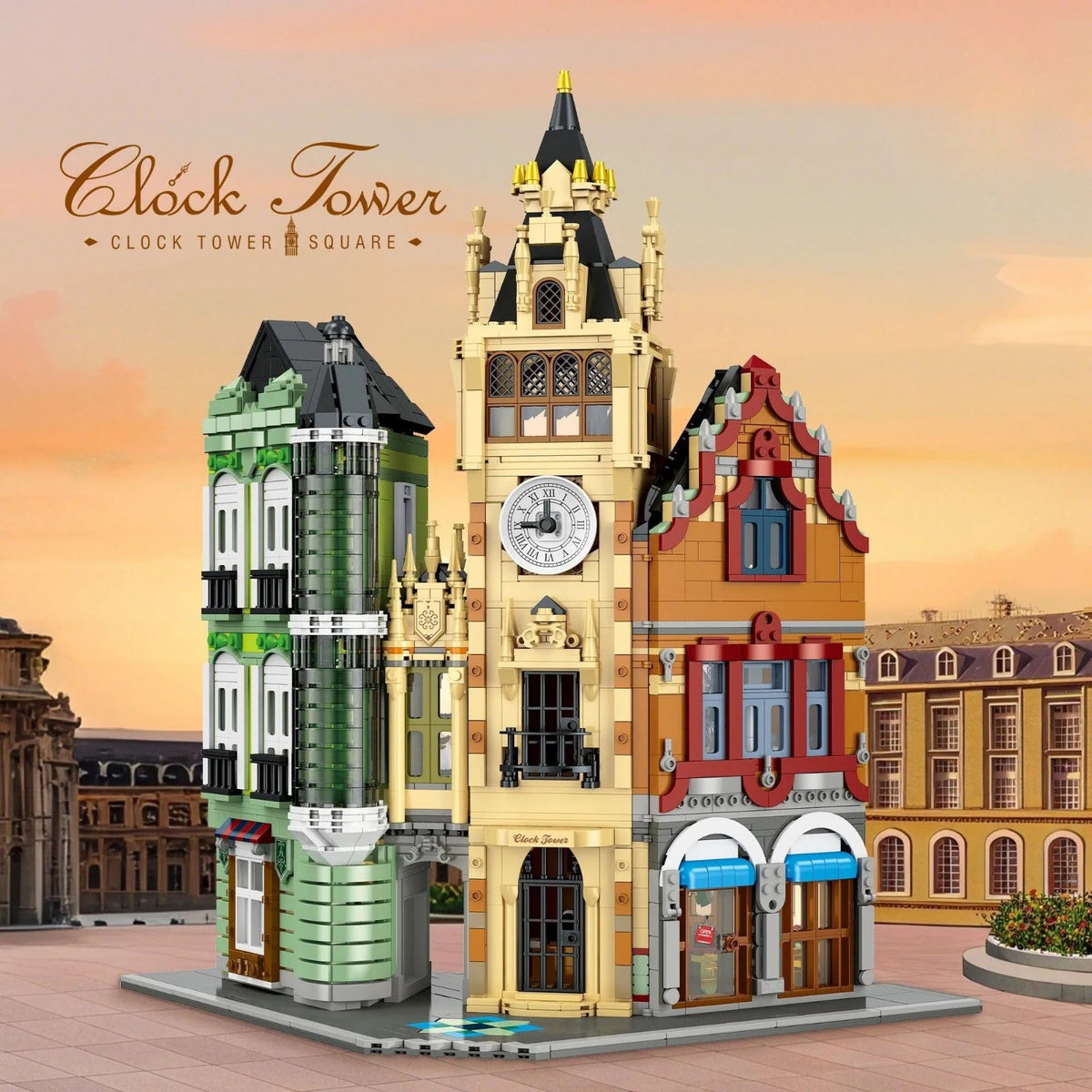 JIESTAR 57026 - Clock Tower Modular Building - vue 2 | Power Blockz