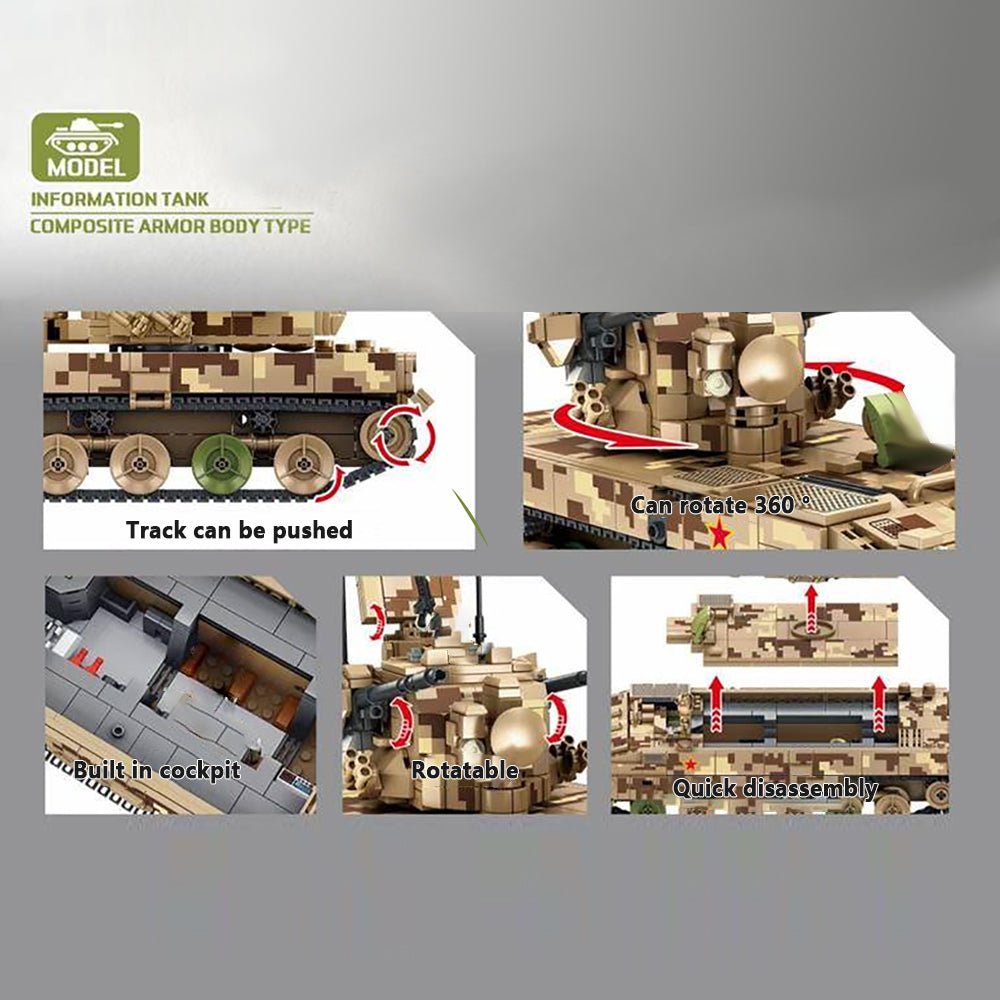 Spebrick 688006 - 09 Type 35mm Tracked Self Propelled Anti Aircraft Artillery - vue 5 | Power Blockz