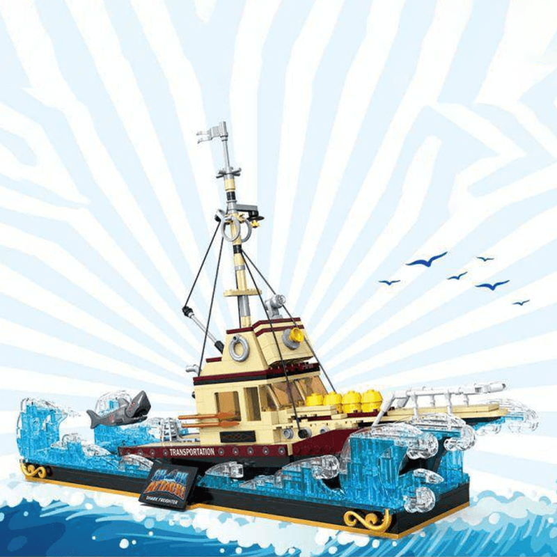 XJD JD026-074 - Ship at Sea Sculpture - vue 2 | Power Blockz