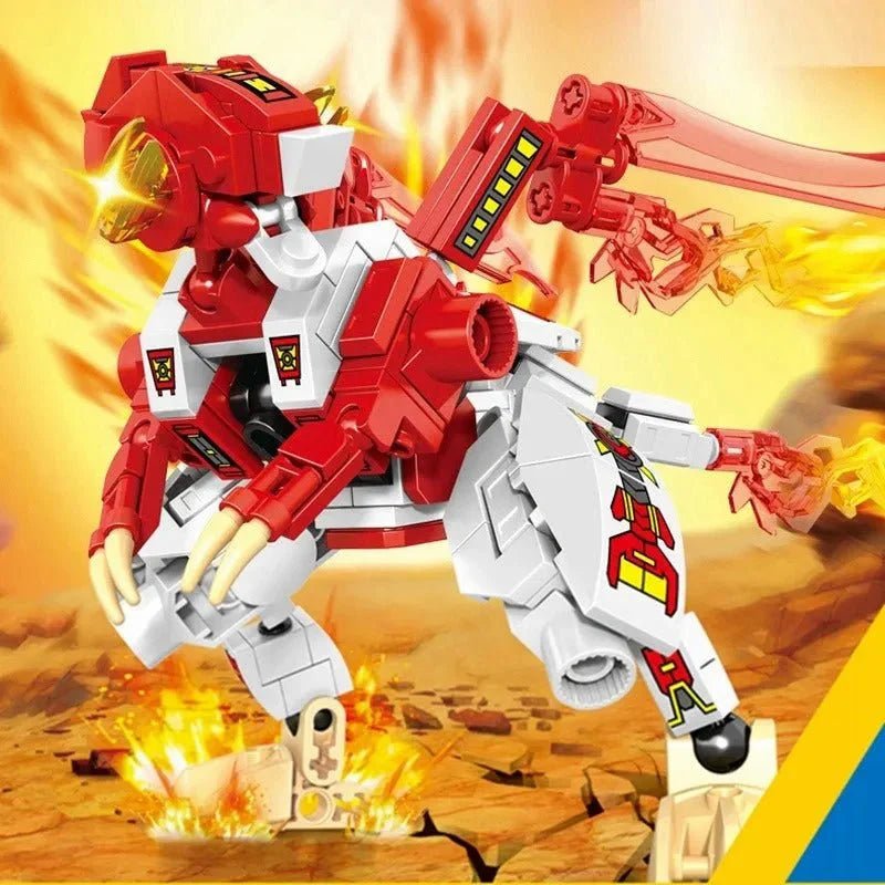 Transforming Flaming War Mecha Robot | 717pcs - Transforming Flaming War Mecha Robot - vue 9 | Power Blockz