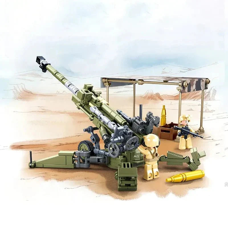 Sluban M38-B0890 - WW2 M777 Light Artillery - vue 7 | Power Blockz