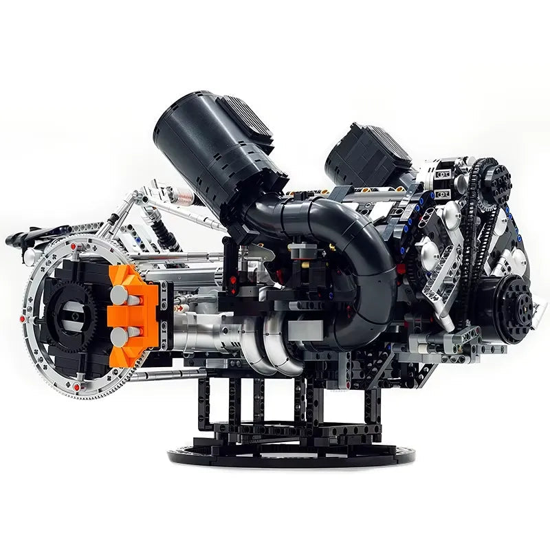 Mould King 10248 - Functional 5L V8 Engine & Powertrain - vue 4 | Power Blockz