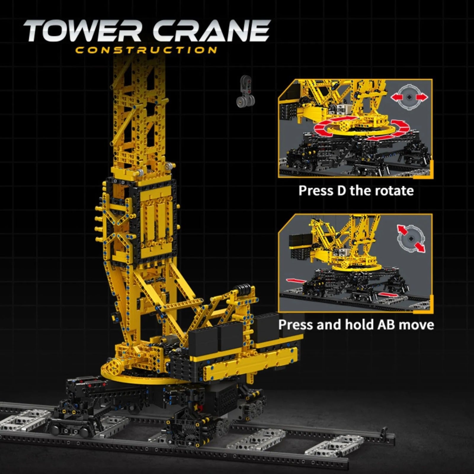 JIAODU JD149 - Construction Tower Crane - vue 5 | Power Blockz