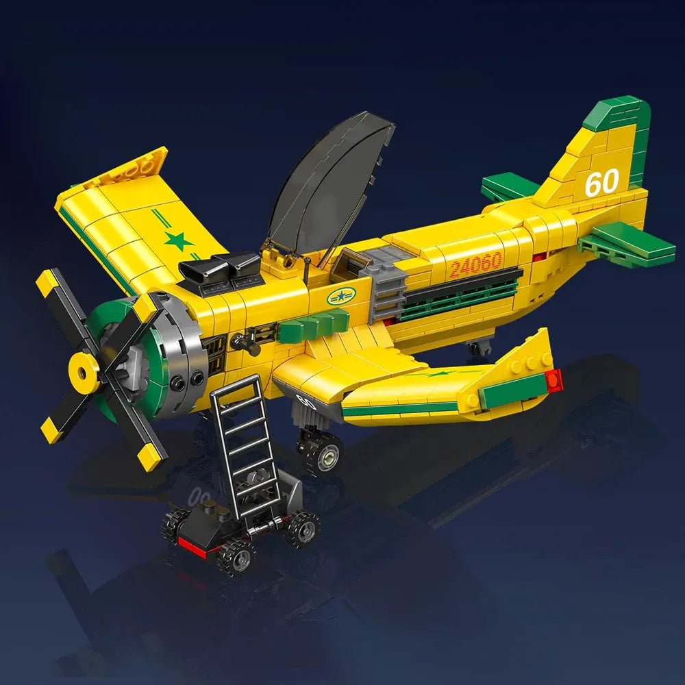 Mould King 24060 - Brazilian Propeller-Driven Racing Aircraft - vue 3 | Power Blockz