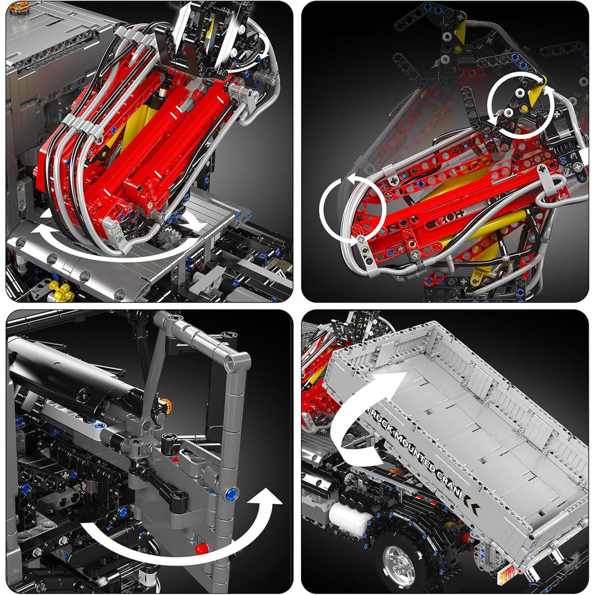 Mould King 19016 - Motorized Truck-Mounted Crane - vue 2 | Power Blockz