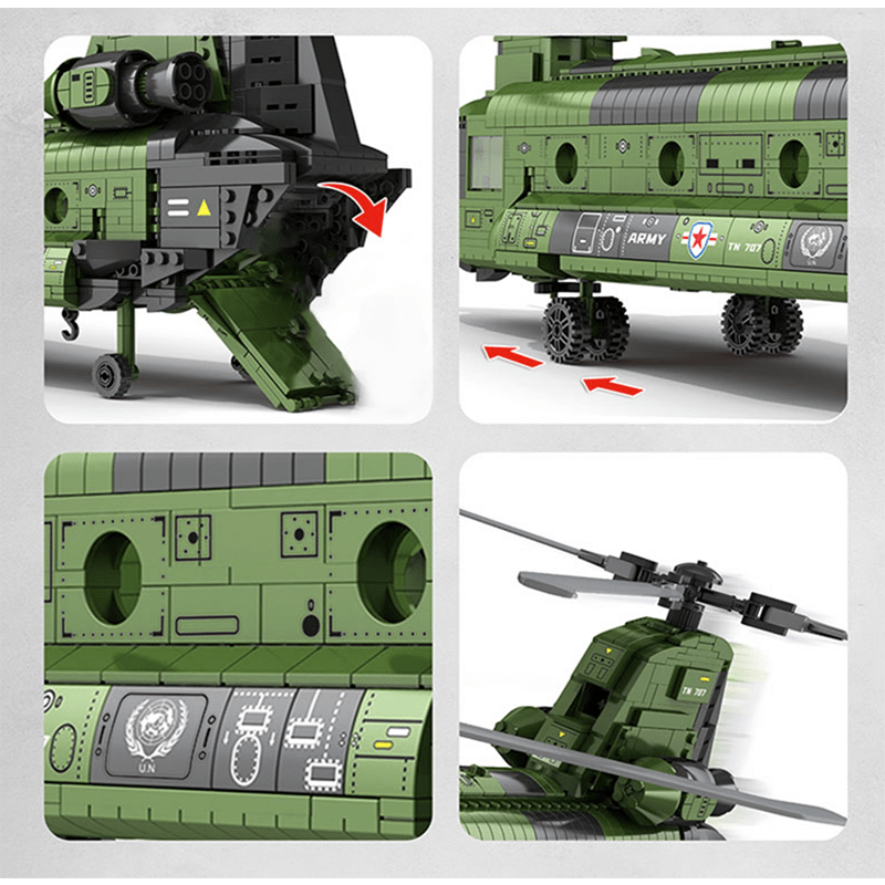 Reobrix 33031 - Transport Helicopter - vue 4 | Power Blockz