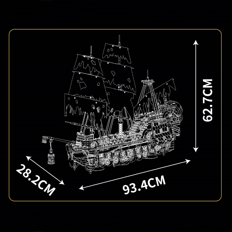 Mould King 13193 - The Haunted Ship - vue 7 | Power Blockz
