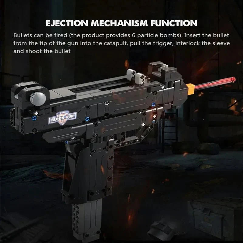 CaDa C81008W - Military UZI SMG - vue 14 | Power Blockz