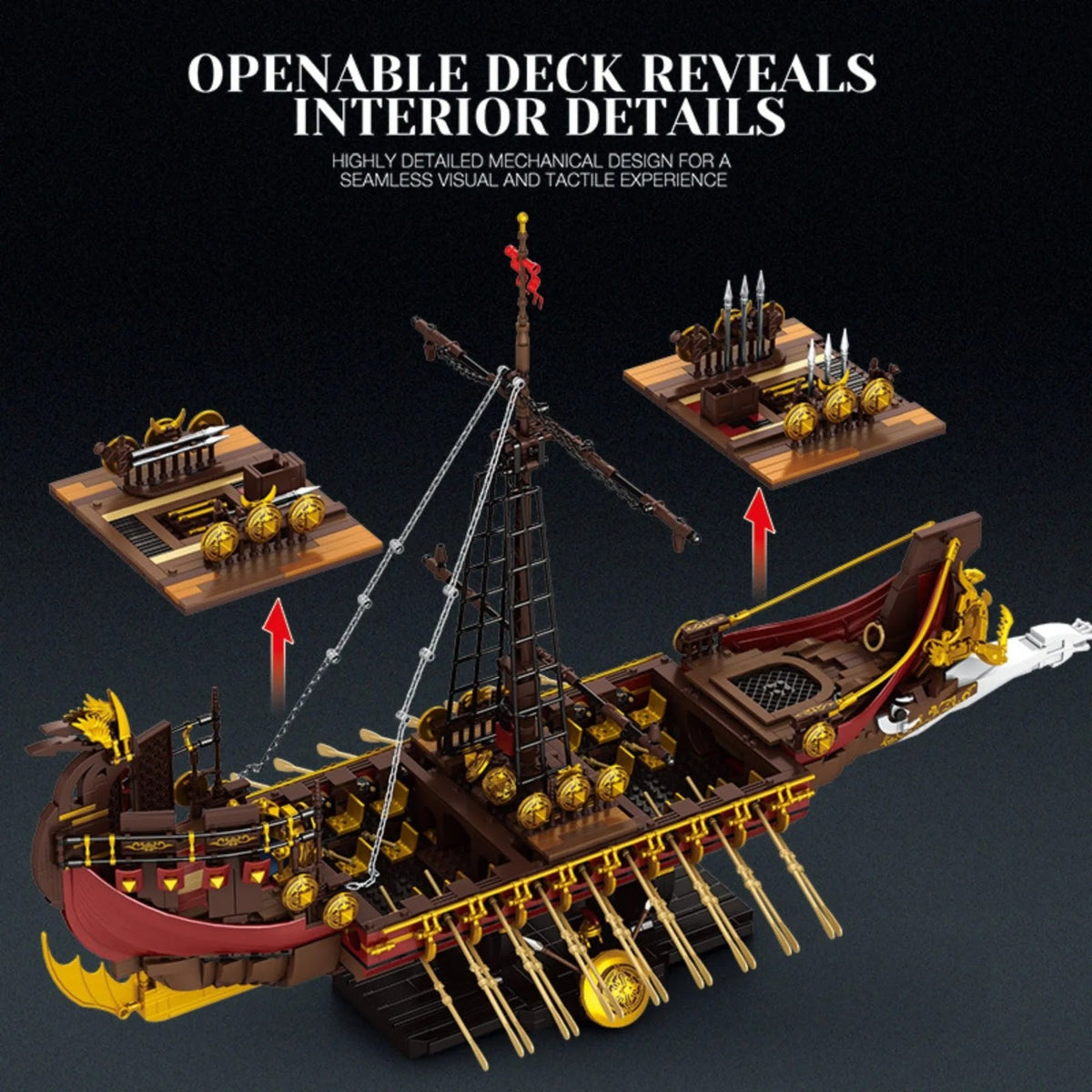 Reobrix 66104 - Spartan Warship - vue 3 | Power Blockz