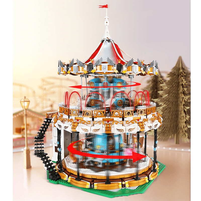 Mould King 11011 - Motorised Merry Go Round - vue 6 | Power Blockz