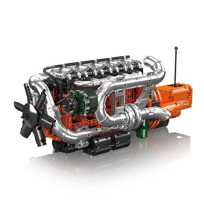 Mould King 10200 - Scania Truck engine & Transmission | Power Blockz