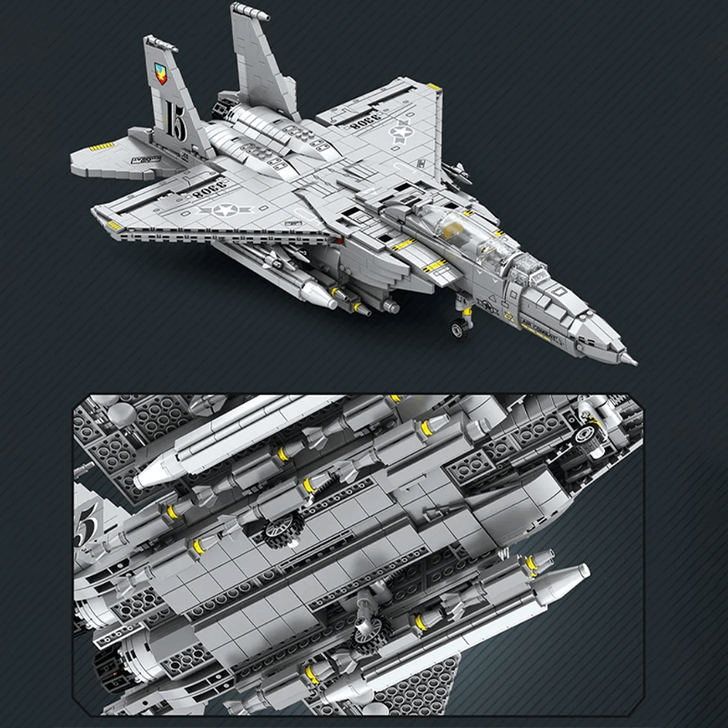 Reobrix 33034 - F-15 Strike Eagle - vue 3 | Power Blockz