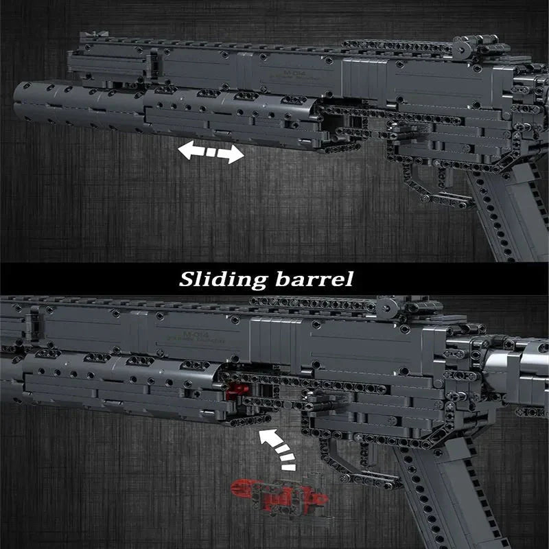 Mould King 14014 - Motorized Grenade Launcher - vue 8 | Power Blockz