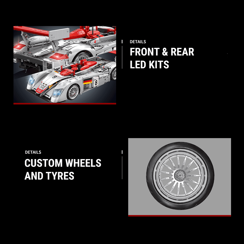 Happy Build YC-23044 - Static Version - Audi R8 LMP 2000 - vue 6 | Power Blockz