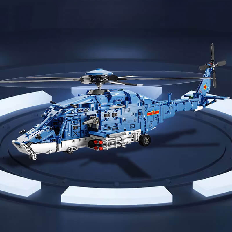 GOQI 3052 - Tactical Gunship Helicopter - vue 6 | Power Blockz
