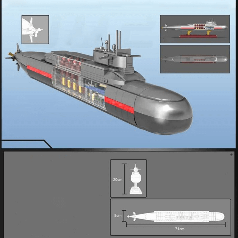 Zhegao QJ5063 - Type 092 Nuclear Submarine - vue 3 | Power Blockz