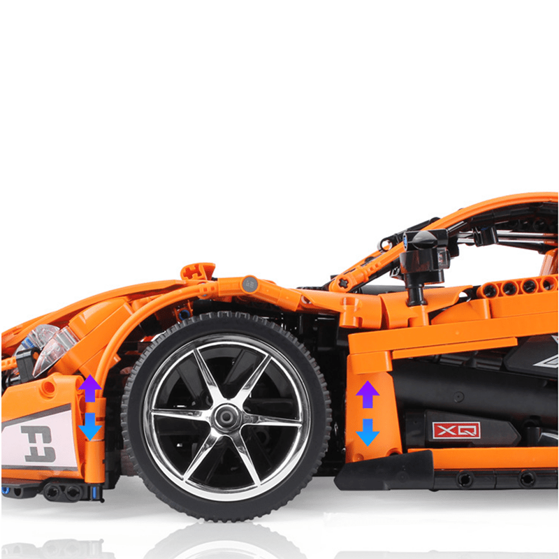 Mould King 13090S - Static Version - Orange Hybrid Hypercar P1 - vue 14 | Power Blockz