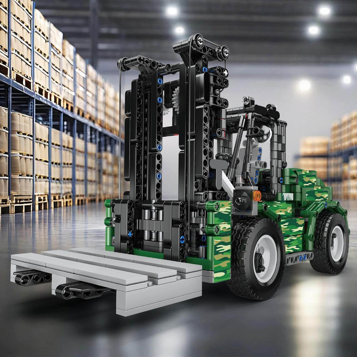 Mould King 20050 - Industrial Heavy Forklift - vue 5 | Power Blockz