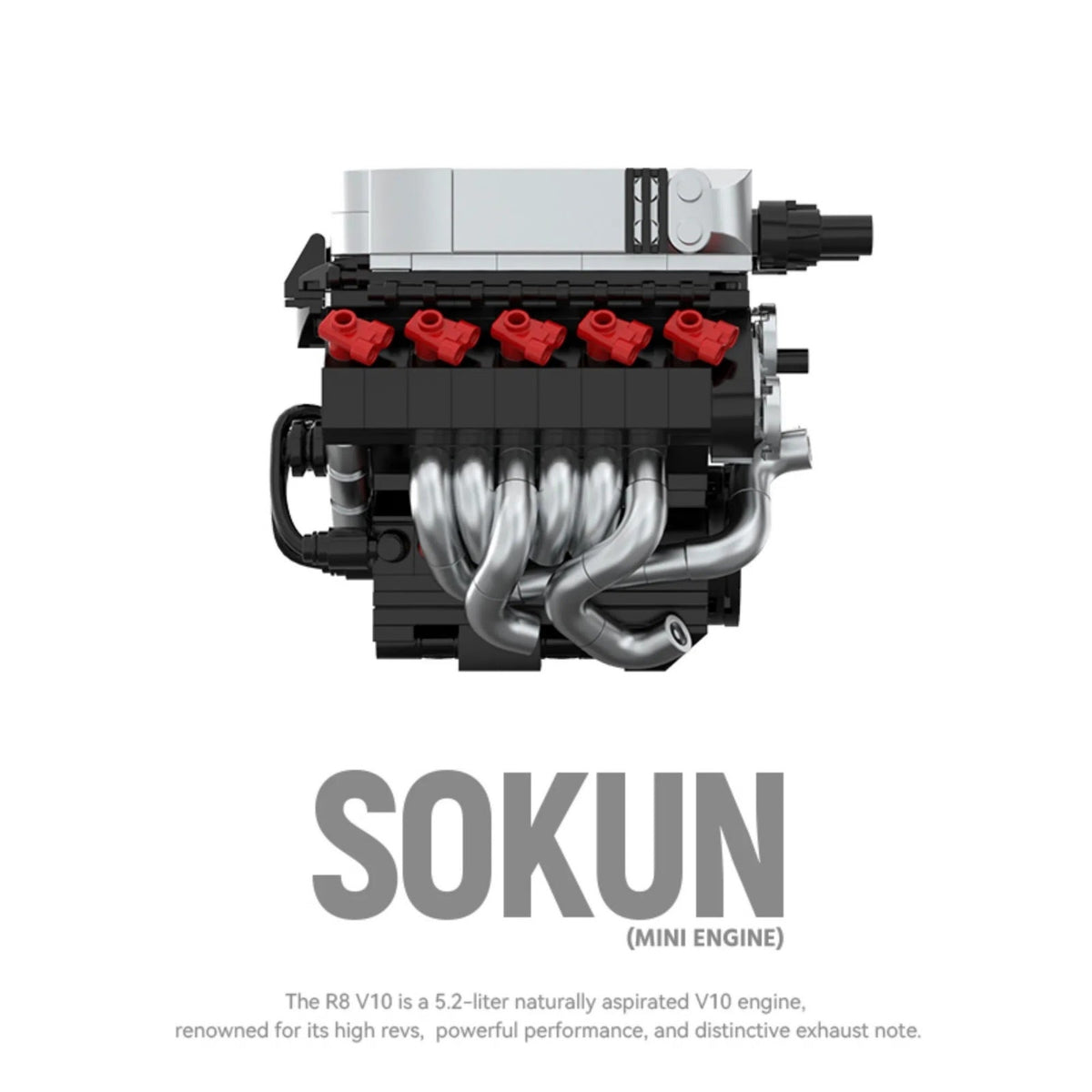 POWERBUILD PB8869D - R8 V10 Engine - vue 5 | Power Blockz
