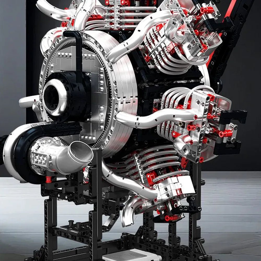 Mould King 10 - Radial Aircraft Engine - vue 2 | Power Blockz