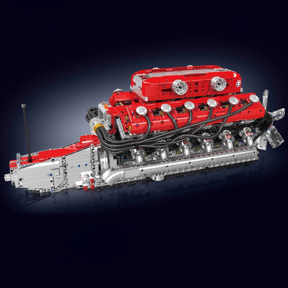 Mould King 10169 - Functional V12 Engine & Gearbox - vue 5 | Power Blockz