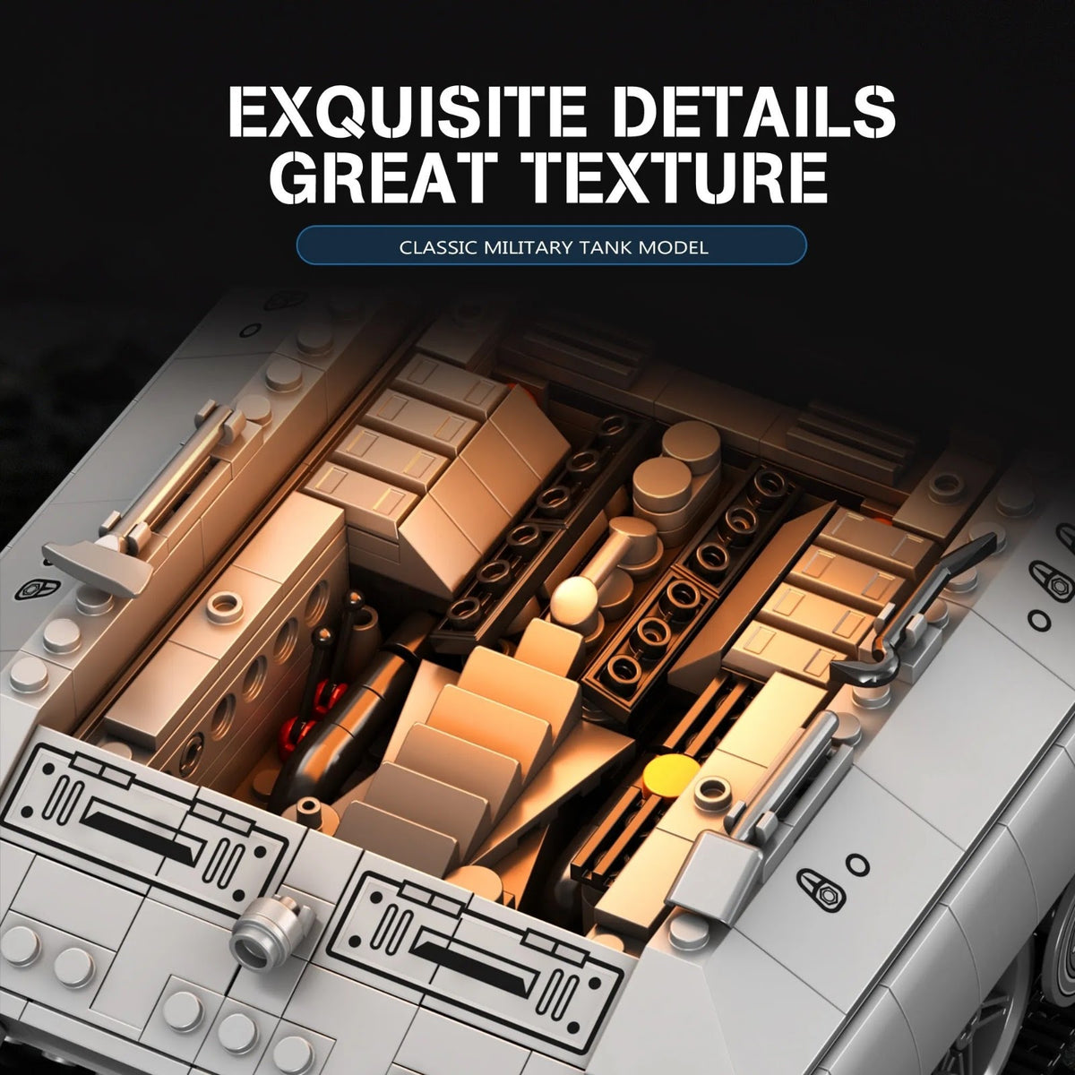 Reobrix 77037 - E100 Battle Tank - vue 5 | Power Blockz