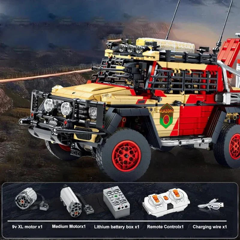 Sembo 701039 - Static Version - Jurassic Dino Hunter Off-Road Truck - vue 5 | Power Blockz