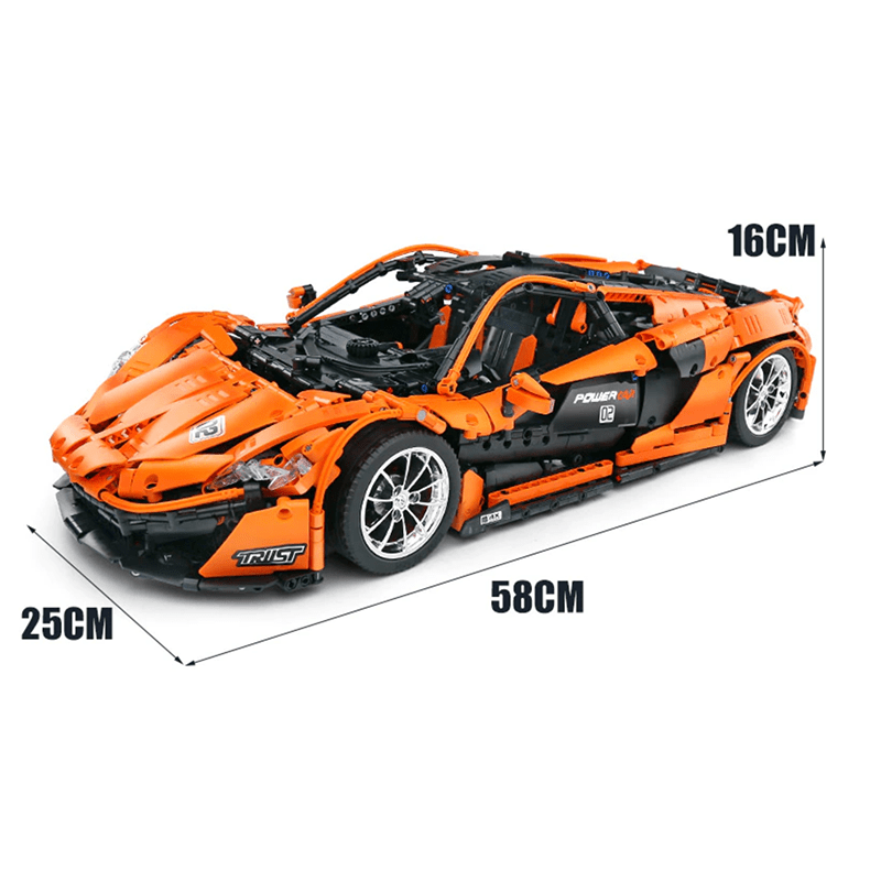 Mould King 13090S - Static Version - Orange Hybrid Hypercar P1 - vue 11 | Power Blockz