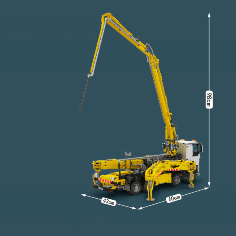Mould King 19003 - Industrial Pneumatic Concrete Pump - vue 9 | Power Blockz