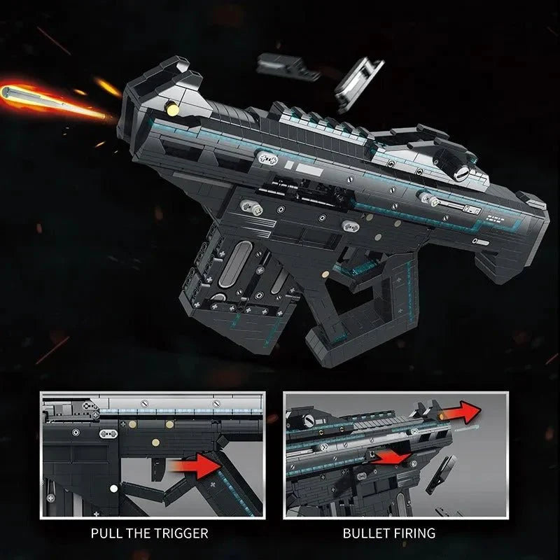 Reobrix 77007 - Military Motorized Burst SMG - vue 7 | Power Blockz