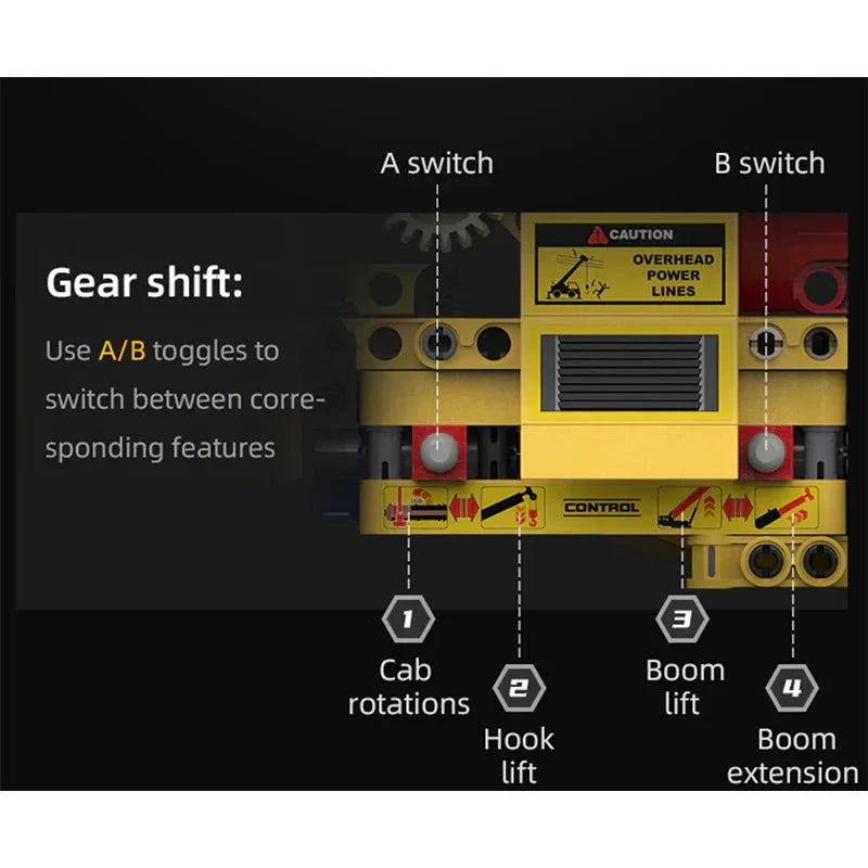 Cada C61081 - RC Mobile Crane - vue 5 | Power Blockz