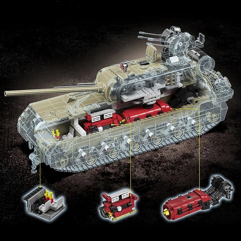 12GO 98001 - Panzer VIII Maus Tank Military - vue 11 | Power Blockz