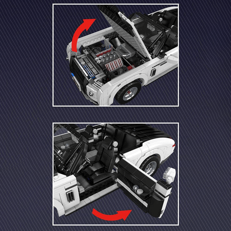Mould King 10031 - British Phantom Luxury Convertible - vue 4 | Power Blockz