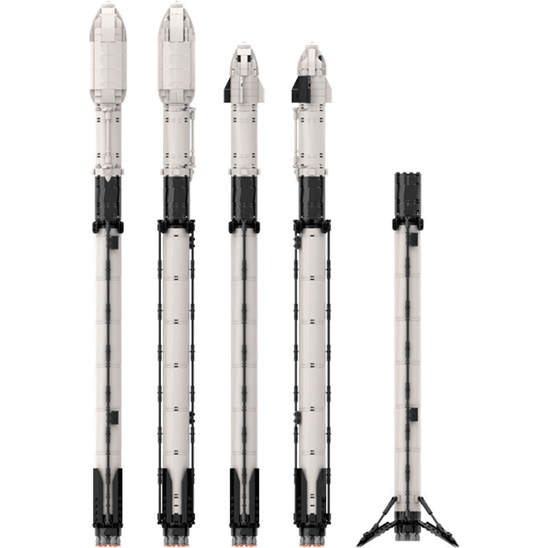 Gobricks MOC-75438 - Falcon 9 & Crew Dragon - vue 3 | Power Blockz