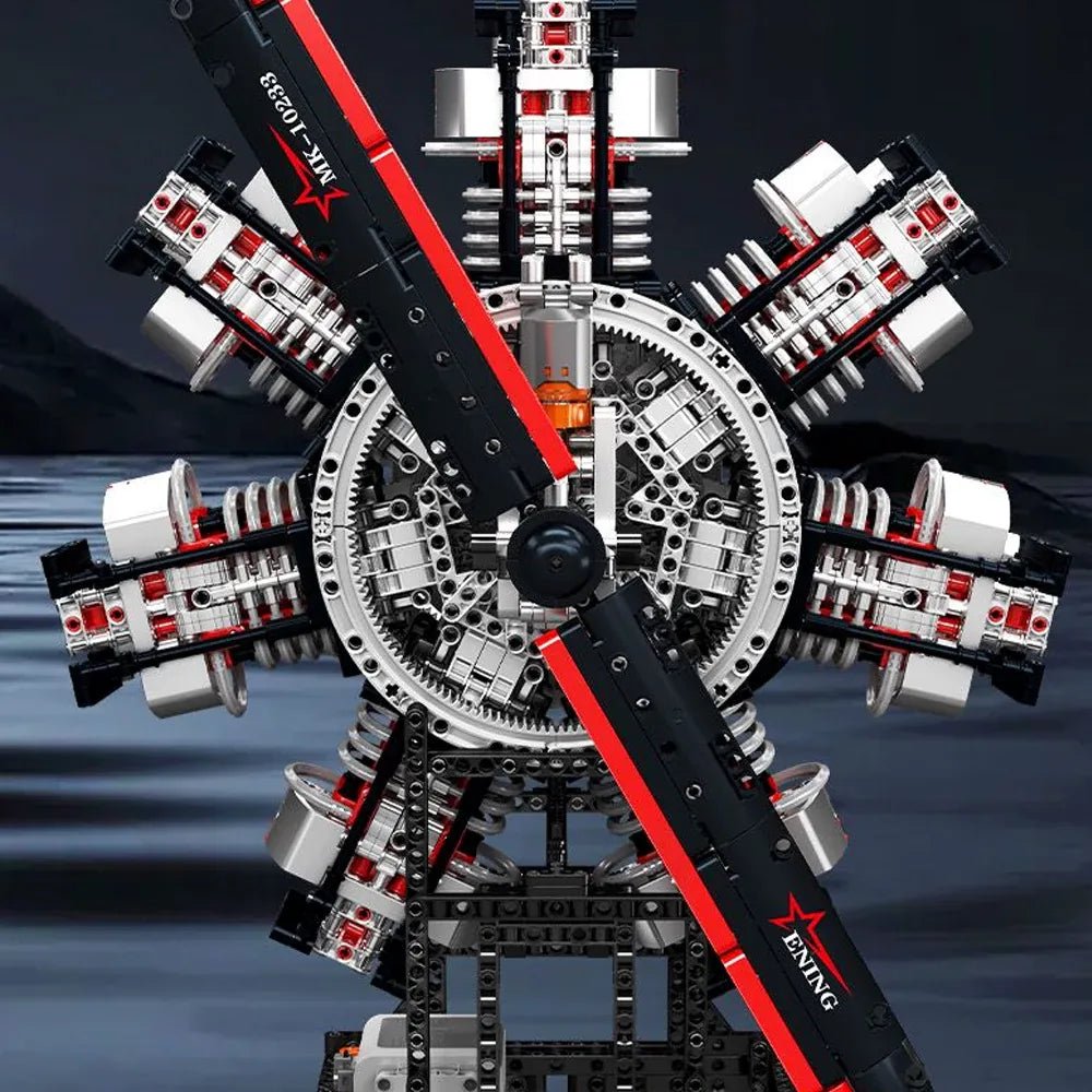 Mould King 10 - Radial Aircraft Engine - vue 3 | Power Blockz