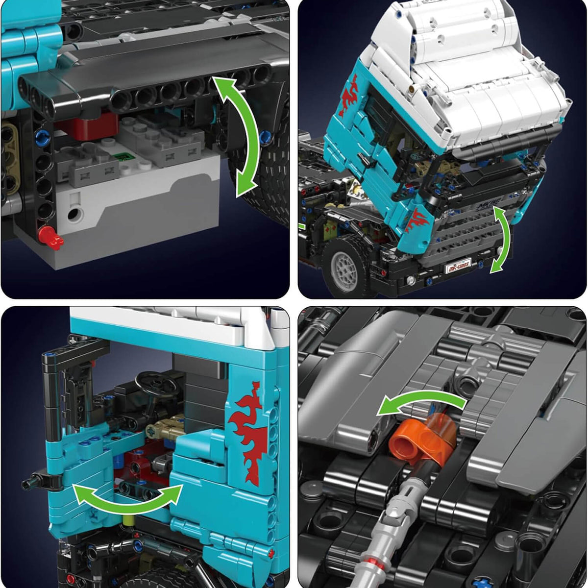 Mould King 13203 - European Truck - Ultimate Edition - vue 4 | Power Blockz