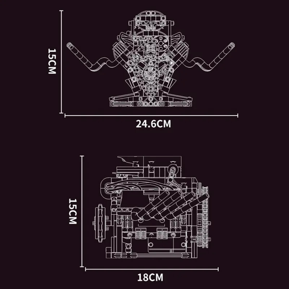 Kaixing K96202 - American Muscle V8 Functional - vue 7 | Power Blockz