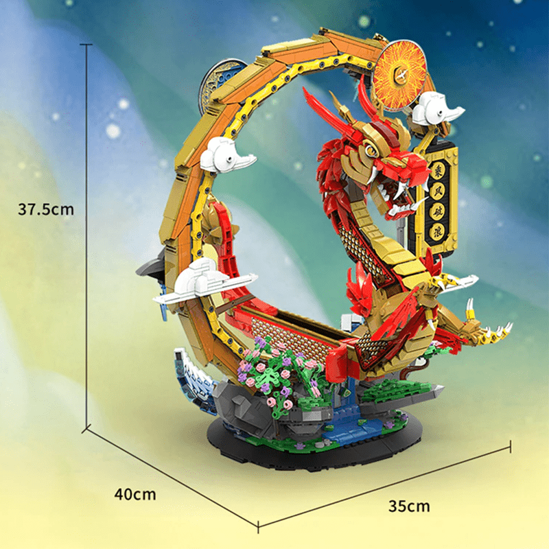Happy Build YC-50004 - Long Teng Dragon Boat - vue 2 | Power Blockz