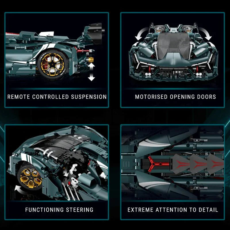 Guly 10611 - Static Version - Futuristic Electric Hypercar V2 - vue 8 | Power Blockz