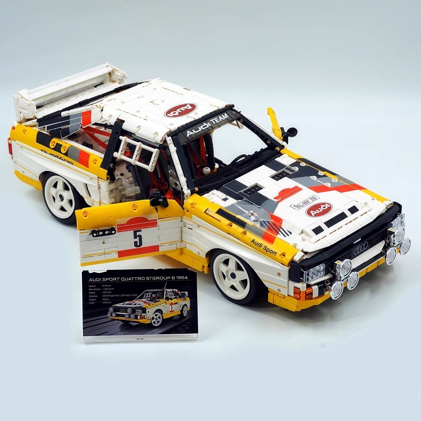 Happy Build YC-23043 - Static Version - Audi Rally Quattro Group B 1984 - vue 14 | Power Blockz