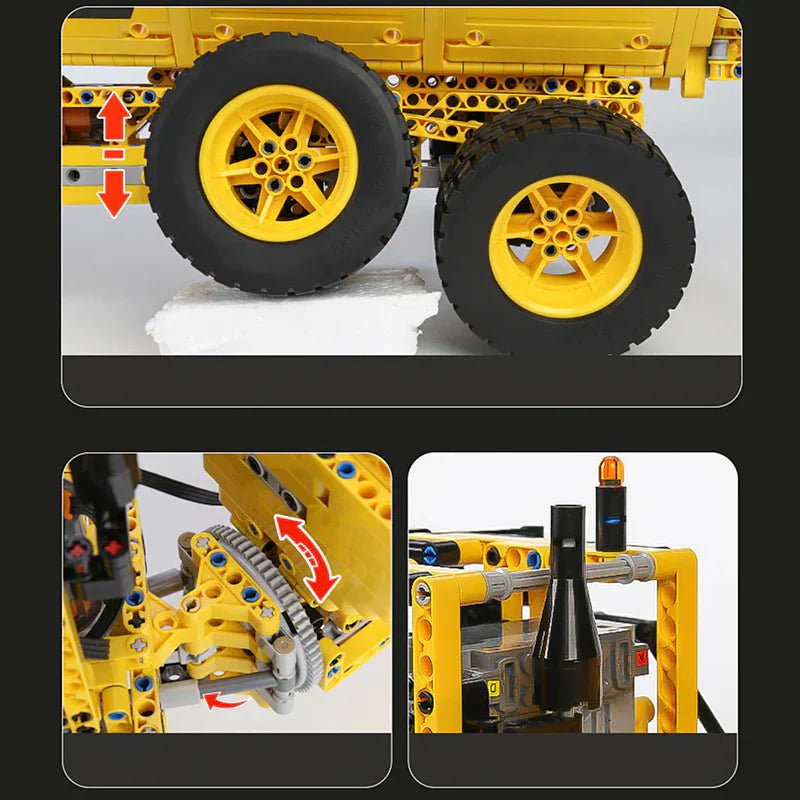 Mould King 17010S - RC Articulated Dump Truck - vue 9 | Power Blockz