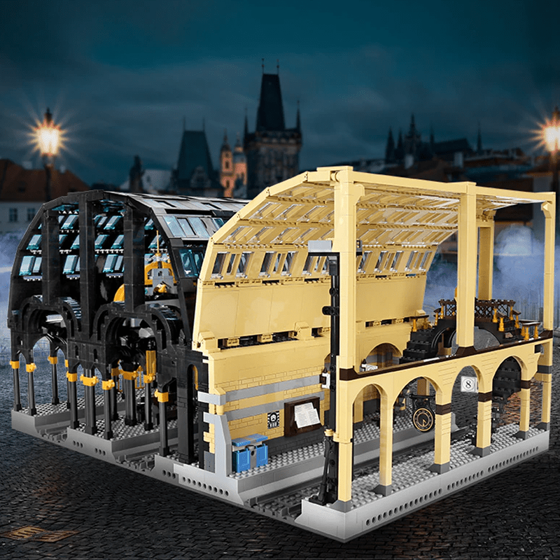 Mould King 12011 - Dual Train Station - vue 3 | Power Blockz