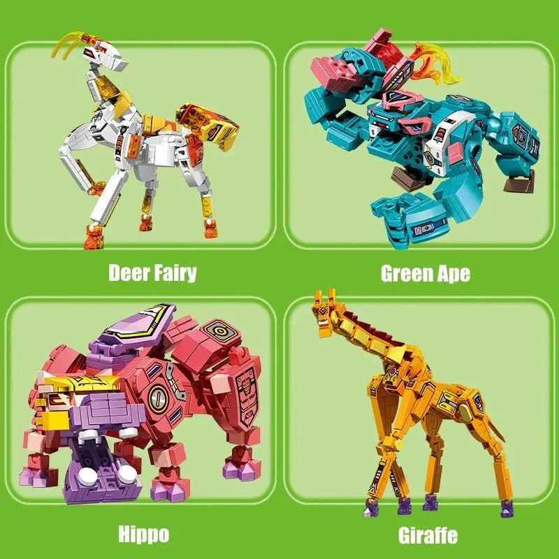 Wilderness Guardian Transforming Mecha Bricks Kids Toy | 927pcs - Wilderness Guardian Transforming Mecha Bricks Kids Toy - vue 4 | Power Blockz