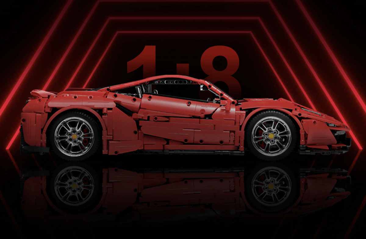 V8 488 Italian Supercar Red - vue 5