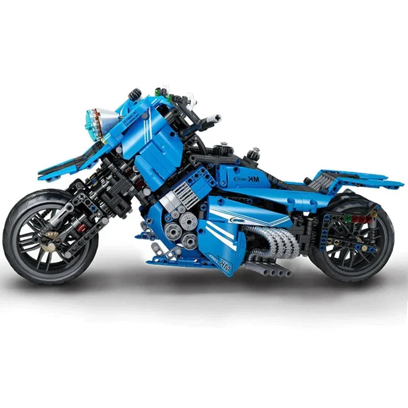 Mould King 23009 - Split Wheel Motorbike - vue 2 | Power Blockz